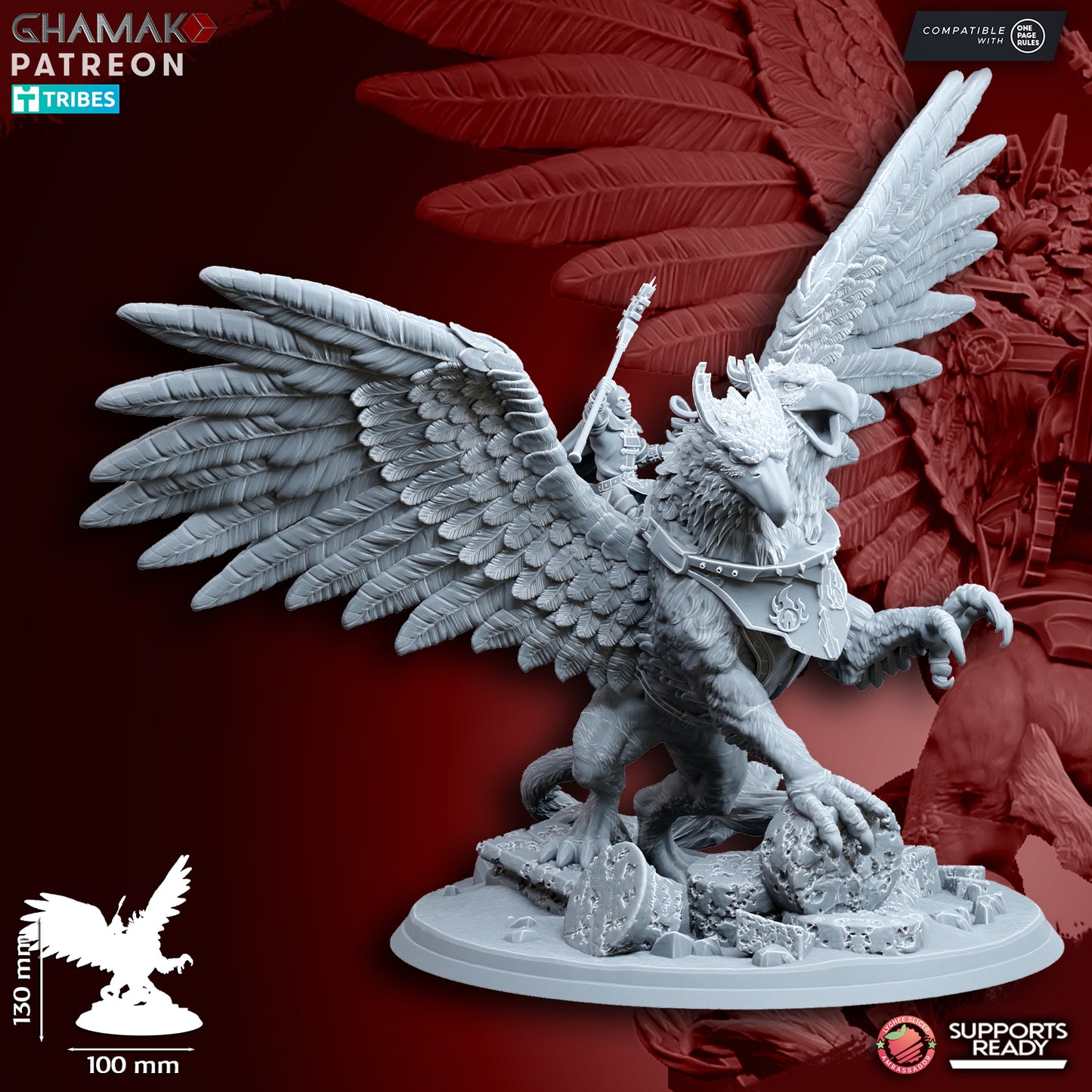 Supreme Wizard On Two-Headed Gryphon