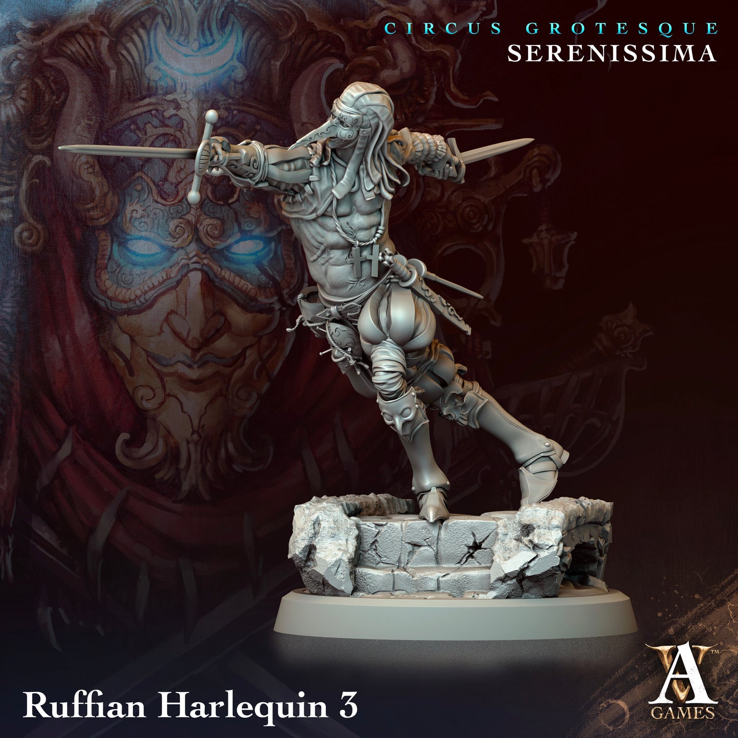 Ruffian Harlequin (4 Poses)