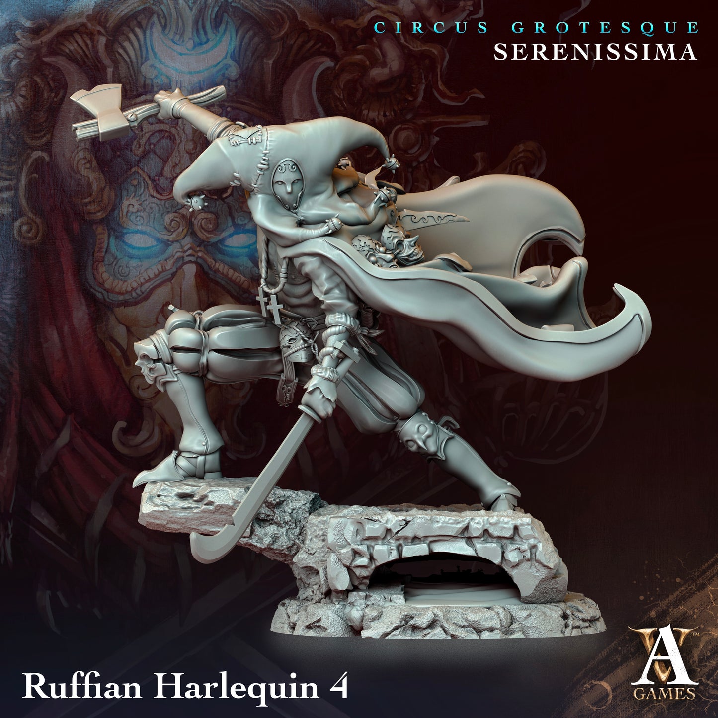 Ruffian Harlequin (4 Poses)