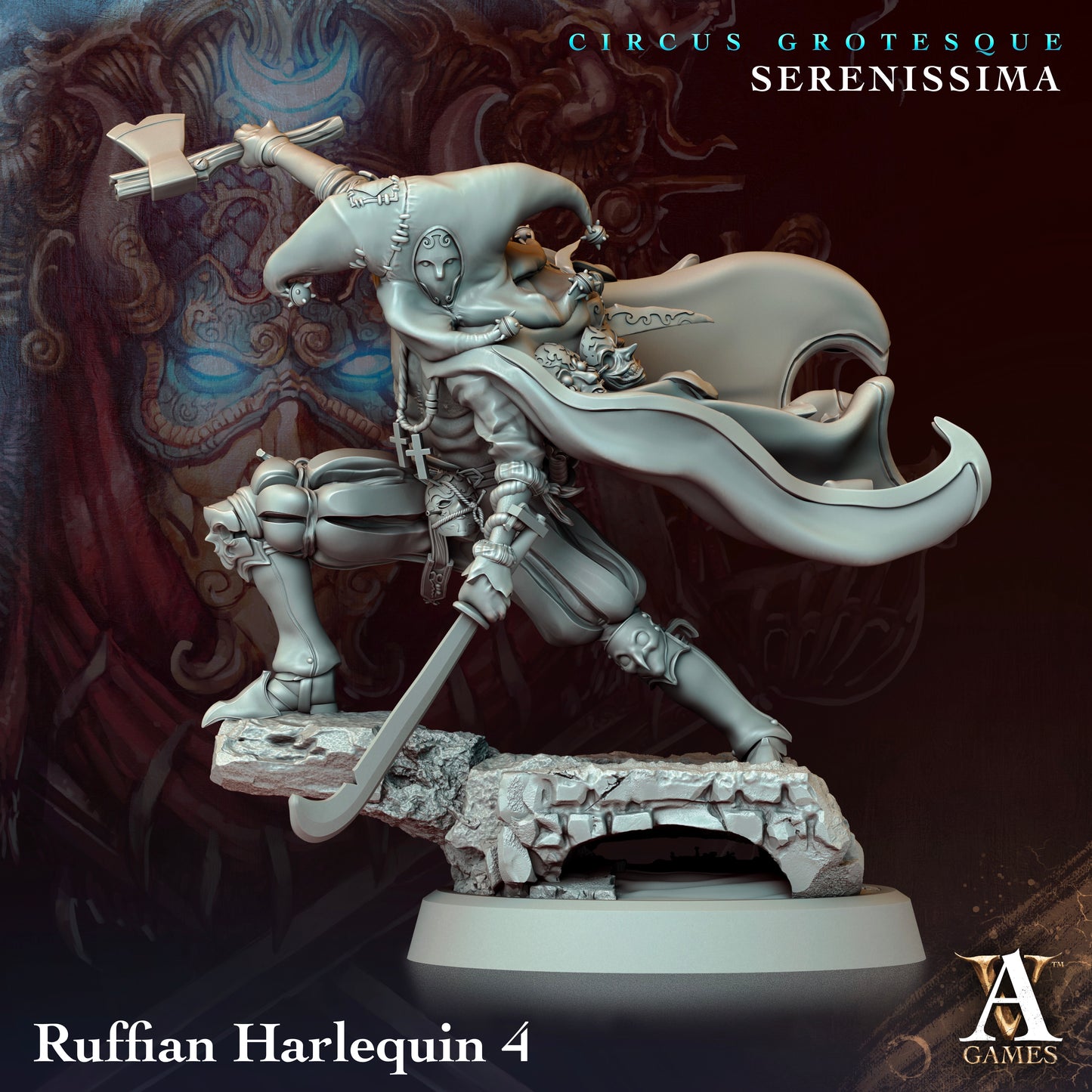 Ruffian Harlequin (4 Poses)